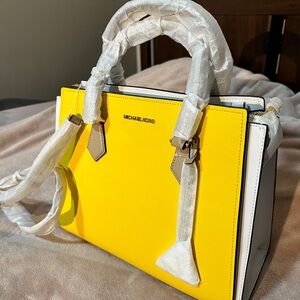 Michael Kors handbag, bright yellow.